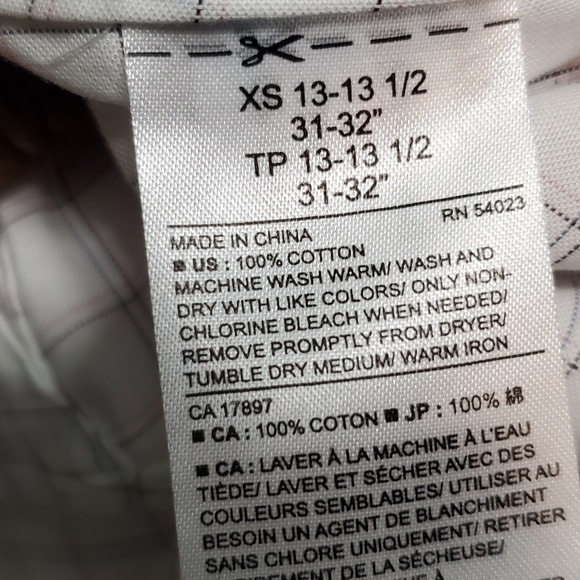 Banana Republic White, Pink and Black Check Dress Shirt (XS) EUC - Picture 6 of 6